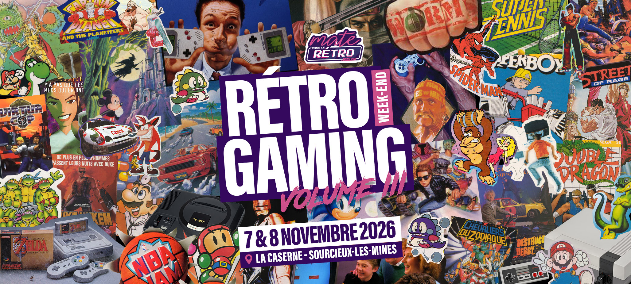 Week-end Rétro Gaming Volume III, les 7 et 8 novembre 2026 à La Caserne